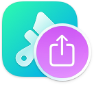 Image of the Sleeve Theme and Export Icons